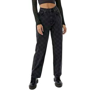 RAGGED PRIEST Rook Checkered Jeans 28 Black